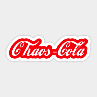 Chaos Cola - White Sticker